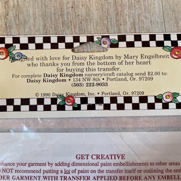 Mary Engelbert. Vintage. 1996. Iron on transfer. “How do your candles glow?” - Picture 2 of 3